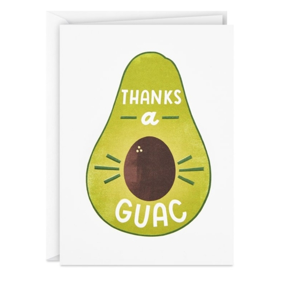 Halmark Thanks A Guac Blank Thank You Cards - Picture 2 of 5